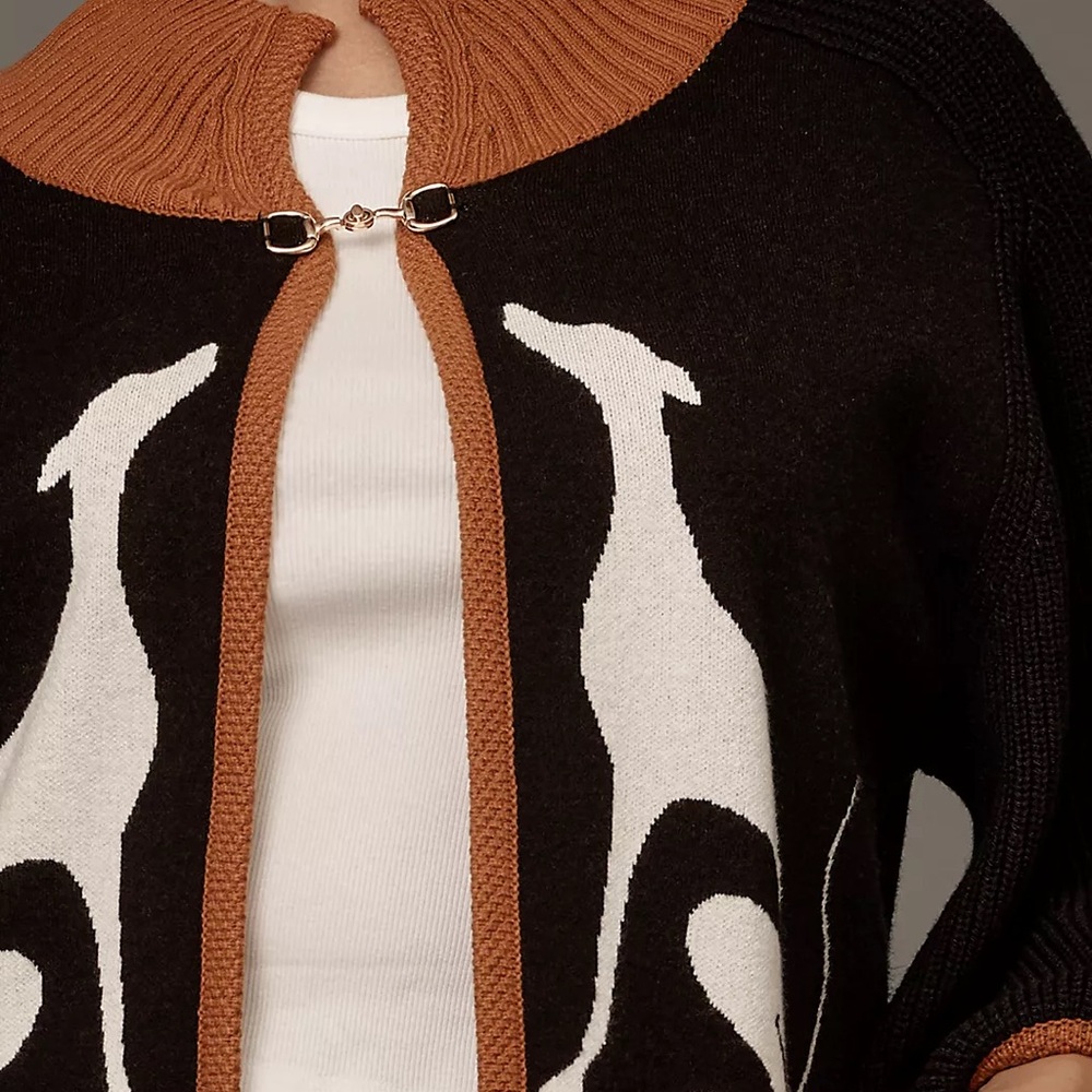 Nwot Maeve cape cardigan Cardigan with Dog Design - Picture 6 of 13